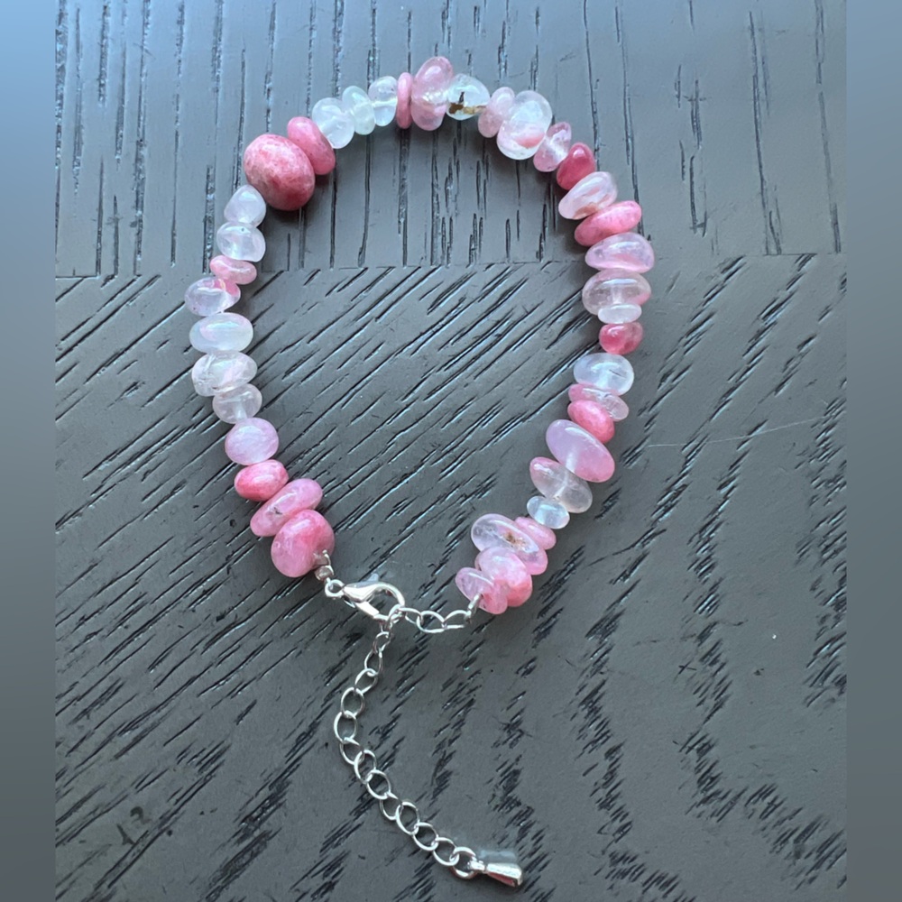 Ice rhodonite adjustable bracelet